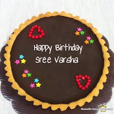 Name Editor 18th Happy Birthday Cake With Name And Photo Edit Software I Have Written Sree Varsha Name On Cakes And Wishes On This Birthday Wish And It Is Birthday Cake For Boyfriend Happy Birthday Cake Images Happy Birthday Cakes
