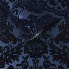 Gothic 33 L X 21 W Flocked Wallpaper Roll In 2020 Black And Silver Wallpaper Gothic Wallpaper Damask Wallpaper Living Room