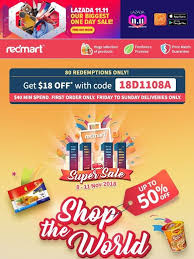 The 2018 lazada 11.11 sale happens on 11 november but the hype is already building up now. Redmart Limited Email Newsletters Shop Sales Discounts And Coupon Codes