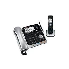 Buy At T Tl86109 Dect 6 0 2 Line Expandable Cordedcordless Phone With Bluetooth Connect To Cell And Answering System Silverblack 1 Handset Online In Turkey 78400195