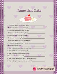 You probably enjoy watching disney movies, and singing the top 100 hits of the year. Bridal Shower Games Name That Cake