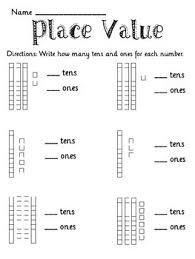 Place Value To 50 Worksheet For Tens And Ones Place Values Place Value Worksheets First Grade Worksheets
