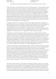 Essay Question Analyse The Part Played By Cuba In The Development Of The Cold War Docsity