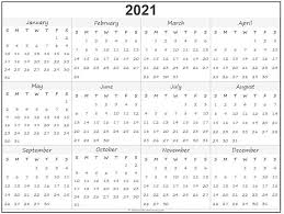 Here is the 2021 yearly calendar on one page in vertical, horizontal designs and layouts. 50 Best Printable Calendars 2021 Both Free And Premium
