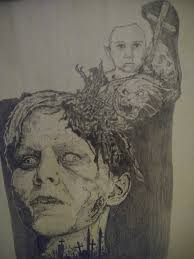 Wood-burned Pet Cemetery art by cousin