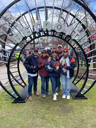 I enjoy opening day with my friends Lynn McLaughlin Lissa Donkers Van Rijn  Mike Morris. Ken McLaughlin and Robert Moroz. I never thought the Tigers  would get this far. Bravo.