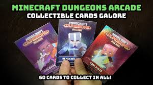 A limited number of minecraft dungeons arcade cabinets are currently being distributed across north america for testing, and more will be released later this year. Minecraft Dungeons Arcade 60 Collectible Cards To Collect In All Youtube