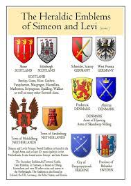 Heraldic Emblems Of The Tribes Of Simeon And Levi Bible History Family Tree History Tribe Of Judah