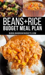 My Dave Ramsey Meal Plan For A Beans And Rice Budget Free Pdf Budget Meal Planning Budget Meals Cheap Meal Plans