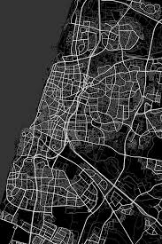 Get directions to bak israel, 20 and view details like the building's postal code, description, photos, and reviews on each business in the building. Tel Aviv Israel Dark Map Digital Art By Jurq Studio