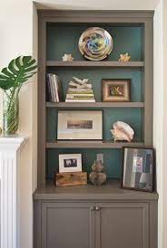 An interesting paint color inspiration you may not have considered is to use a light blue paint for the front of the bookcase or dresser while allowing the natural wood to maintain its rich color for the inside of the shelves. Pin On There S No Place Like Home