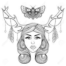Coloring book page of rural landscape, flower meadow, lake, farm house, ducks, kitten, swans, horses, frog, storks. Beautiful Women Coloring Pages For Adults Coloring