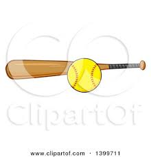 Clipart Of A Cartoon Softball And Wooden Bat Royalty Free Vector Illustration By Hit Toon 1399711 We have the widest selection of softball equipment at great prices. clipart of a cartoon softball and
