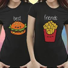Anii 60 au fost marcati de andy warhol si a lui cultura pop. Tricou Bff Best Friends Burger And Fries Coolori Ro