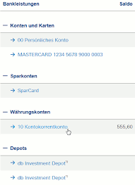 The active account, which is compatible with online and mobile banking and has an initial free period (€5.90 a month. Konten Umsatzanzeige Deutsche Bank Privatkunden