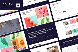 Dolan - Personal Portfolio Elementor Template Kit by nathatype |  ThemeForest | Vorlagen, Portfolio, Webdesign