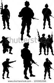 Army Soldiers Silhouette Vector Collection Stock Vector Soldiers Soldiers Silhouette Soldier Silhouette Silhouette Images Soldier