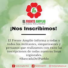 Pronunciamiento frente amplio por justicia, vida y libertad alto a la política gubernamental contra la produccion alimentaria nacional el ministro de. Frente Amplio Peru On Twitter Bancadadelpueblo Hemos Realizado Con Exito La Inscripcion De Todas Las Listas De Candidatas Y Candidatos Para Las Ece 2020 Perutequieroporesotedefiendo Conelvototambienselucha Https T Co Xmz2etedpu Twitter
