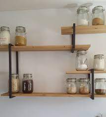 keuken rek van staal en hout keuken rekken keuken wandrek keukenrek