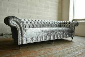 Lässige sweathosen erfreuen sich noch immer großer beliebtheit. Silber Chesterfield Textil Leder Sofa Couch Polster Big Sitzpolster Neu 265cm Www Jvmoebel De La Design Chesterfield Mobel Ledersofa Sofa
