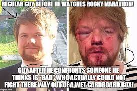 Beat Up Rocky Balboa Rocky Confront