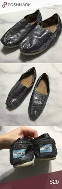 Toms Gunmetal Sparkle Gunmetal Dress Shoes Men Womens Toms