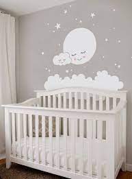 Moon Clouds And Stars Wall Decal Vinyl Wall Sticker Etsy Baby Nursery Wall Decals Star Wall Decals Nursery Wall Stickers