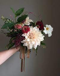 Faux silk, plastic shipping & handling information we currently ship within australia. Late Summer Take On Blush And Burgundy Flowers Natural Bridal Bouquet Of Cafe Au Lait Dahlias Z Dahlias Wedding Bridal Bouquet Summer Natural Bridal Bouquet