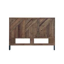 La tête de lit 160 cm en bois coloré est dotée d'un style original. Tete De Lit 140 160 Cm Industrielle En Bois Recycle Empreintes Tetes De Lit 2 Personnes Interior S