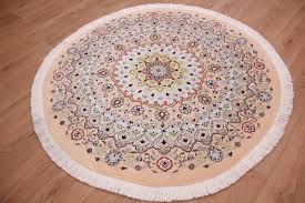 305cm x 395cm solid shag rug. Orientteppich Nain Perser Teppich Rund