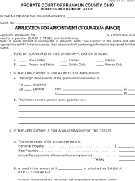 Download Ohio Guardianship Form for Free - FormTemplate
