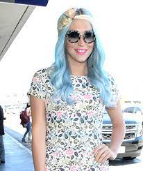 Check out her new blue hair color. Kesha Blue Hair 2014 Hji