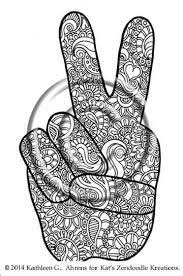 Get hold of these colouring sheets that are full of peace sign images and offer them to your kid. Instant Pdf Download Hand Drawn Mehndi Peace By Katslovekreations 2 80 Coloring Book Art Coloring Pages How To Draw Hands