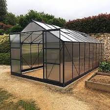 garden greenhouse 16 9m anthracite in polycarbonate 4mm green protect base hydrangea care backyard garden greenhouse