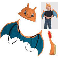 Child Charizard Costume Accessory Kit 3pc Pokemon Charizard Costume Charizard Costume Kids Pokemon Costumes