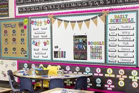 Chalkboard Brights Classroom Decorations Teacher Created Resources The Look That Will Never Go Out Chalkboard Classroom Classroom Decorations Pink Classroom