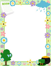 March Border Clip Art Page Border And Vector Graphics Borders For Paper Page Borders Diy Calendar