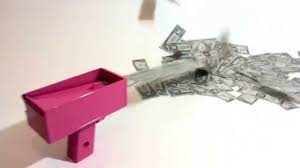 It also has more uses beyond money (real or fake). Cash Cannon A Cash Gun That Makes It Rain