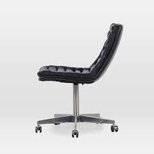 Choose from a range of premium upholstered leather, fabric & colours. Leather Upholstered Swivel Desk Chair Black