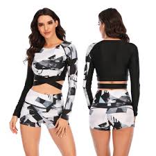 Long sleeve swimsuit with shorts. Long Sleeve Short Sleeve Rash Guard Surf Suits Online Sale Wetsuitsbuy Com
