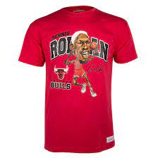 Dennis Rodman 91 Chicago Bulls Mitchell & Ness Caricature T-Shirt