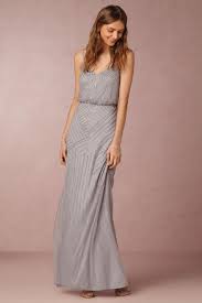 Grey Long Length Bridesmaid Dress By Adrianna Papell Bhldn Bridesmaid Dresses Beaded Bridesmaid Dress Bridesmaid Dresses