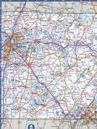 It is in the southeast part of the country. Map Of Tennessee Eastern Free Highway Road Map Tn With Cities Towns Counties
