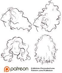 Curly Hair Reference Sheet 1 Dessin De Cheveux Dessin De Cheveux Boucles Croquis Dessin