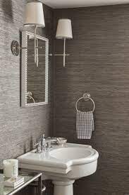 Textured walls have the ability to make any room feel extra special. Undefined Powder Room Design Bathroom Wallpaper Transitional Bathroom Design