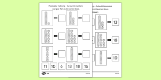 Tens and ones worksheet pdf is a good resource for children in preschool, kindergarten and grade 1. Place Value Tens And Ones Cut And Stick Worksheet