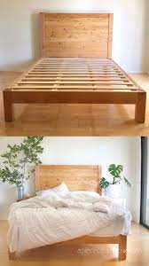 Diy modern wood platform bed. Diy Bed Frame Wood Headboard 1500 Look For 100 A Piece Of Rainbow