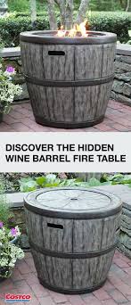 Costco is the number one wine retailer in the u.s. Don T You Just Love Outdoor Funiture That Plays Double Duty That S Why This Hidden Wine Barrel Fire Table Tops Backyard Creations Fire Pit Backyard Backyard