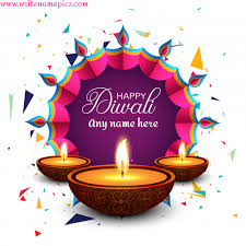 Sometimes it is hard to not present in the festival where all family members meet and wish each other. Happy Diwali Greeting Card With Name Photo