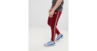 Pantalon de jogging ajust avec bande Nike pour homme en coloris Rouge - Lyst